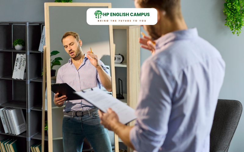 Cách Luyện Nói Tiếng Anh Mỗi Ngày Hiệu Quả Cho Người Mất Gốc 3 Luyện nói trước gương để tăng sự tự tin