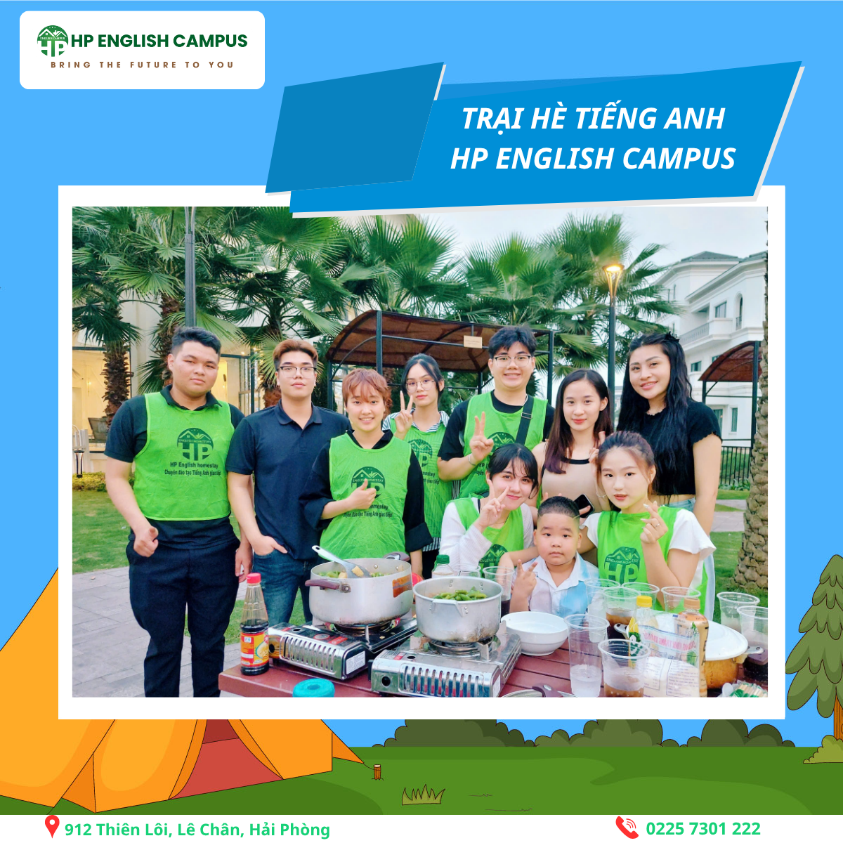 Một ngày sinh hoạt tại trại hè nội trú tiếng Anh diễn ra như thế nào? 1 Trại hè Tiếng Anh nội trú HP English Campus