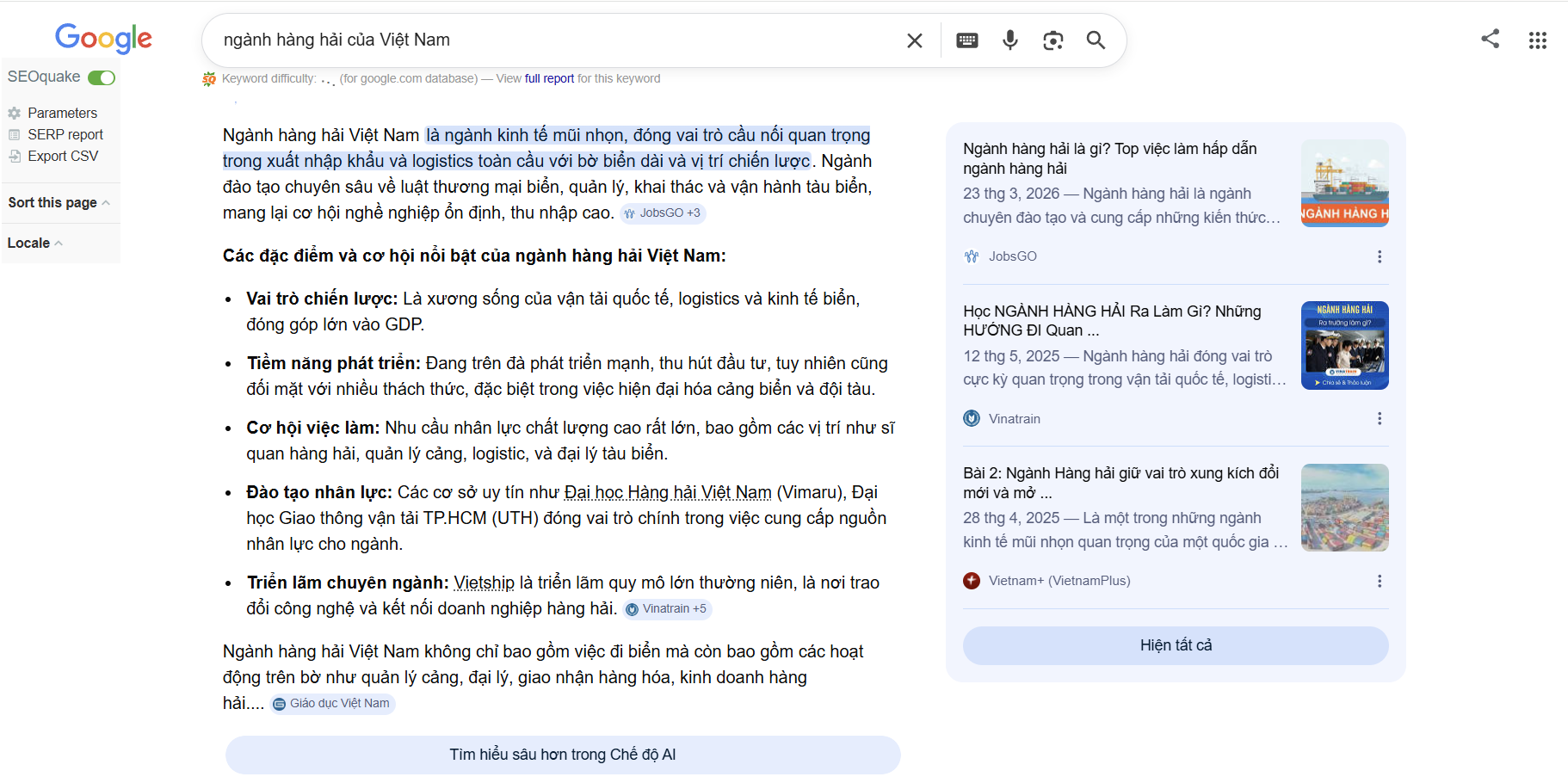 Tổng quan ngành hàng hải của Việt Nam