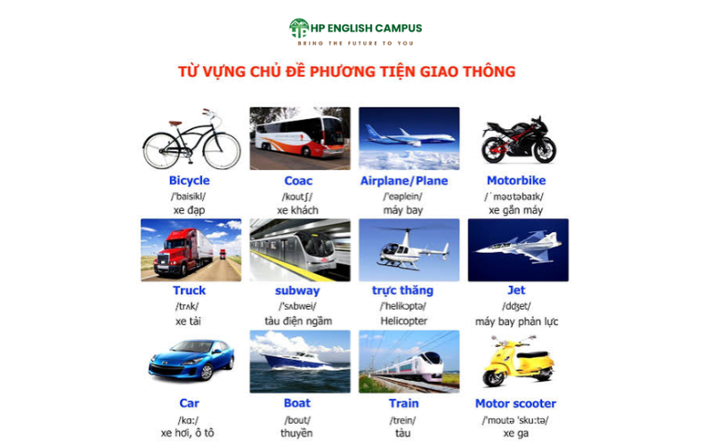 Các từ vựng tiếng anh đa dạng dành cho các bé