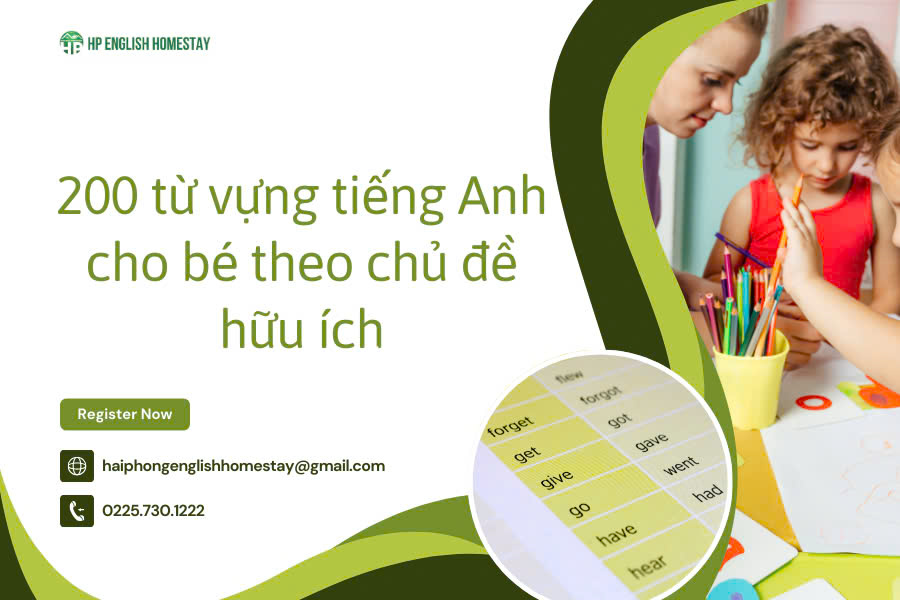 200 từ vựng tiếng Anh cho bé theo chủ đề hữu ích